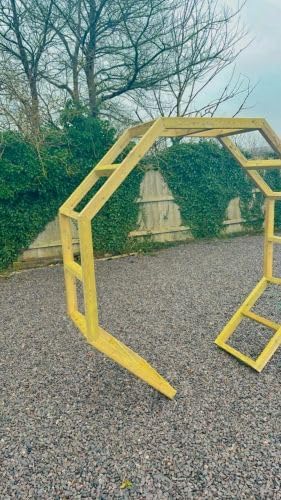 Heavy Duty Hexagon Arch Stand Garden Wooden Archway | 200 cm High x 200 cm Wide X 60 cm Deep