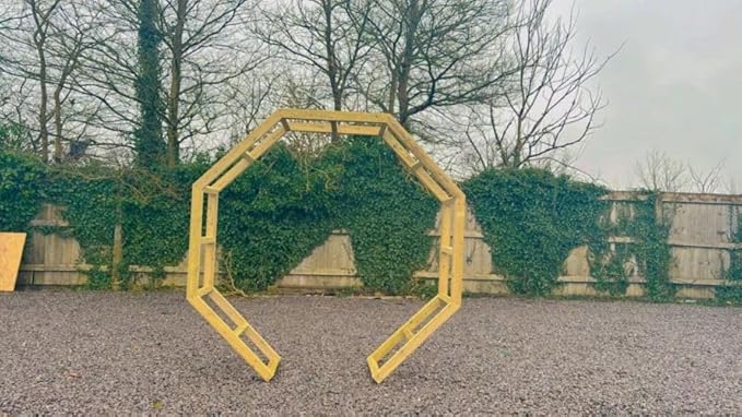 Heavy Duty Hexagon Arch Stand Garden Wooden Archway | 200 cm High x 200 cm Wide X 60 cm Deep