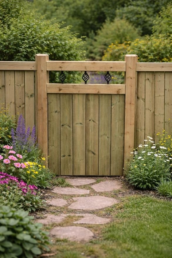 Wooden Garden Gate Pedestrian Gate Wooden Pressure Treated 3ft 90cm