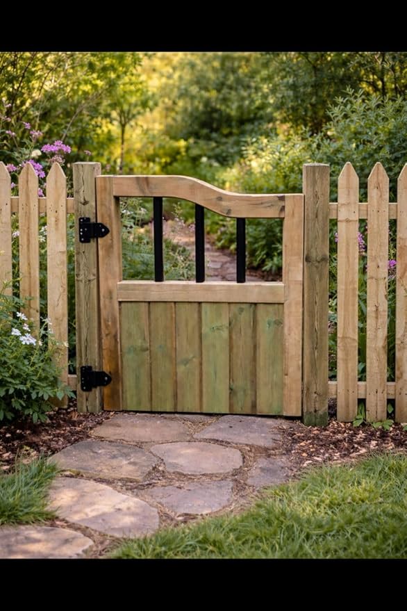 Wooden Garden Gate Pedestrian Gate Wooden Pressure Treated 3ft 90cm,wooden garden gate, garden gates wooden, garden gates wooden,