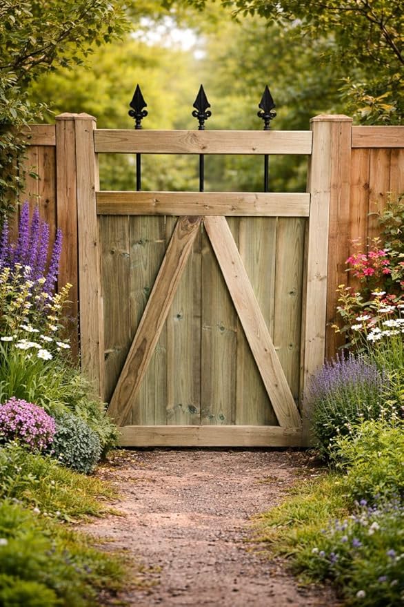 Wooden Garde Gate Pedestrian Gate Wooden Pressure Treated 5ft 150cm