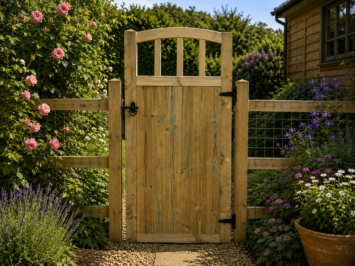 Dome Top Wooden Garden Gate