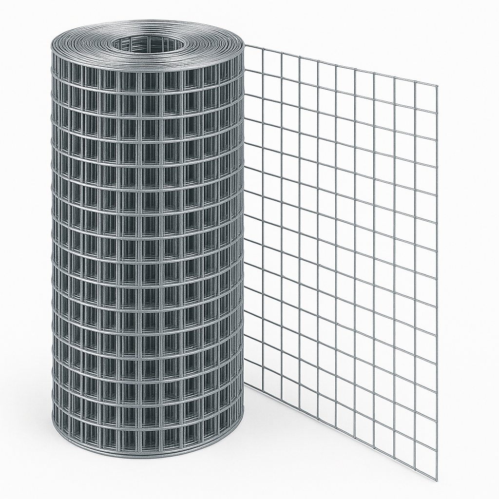 Galvanised Welded Mesh, Welded Chicken Wire Mesh for Outdoor Use (2''x2'', 16 Gauge) - 30m x 90cm