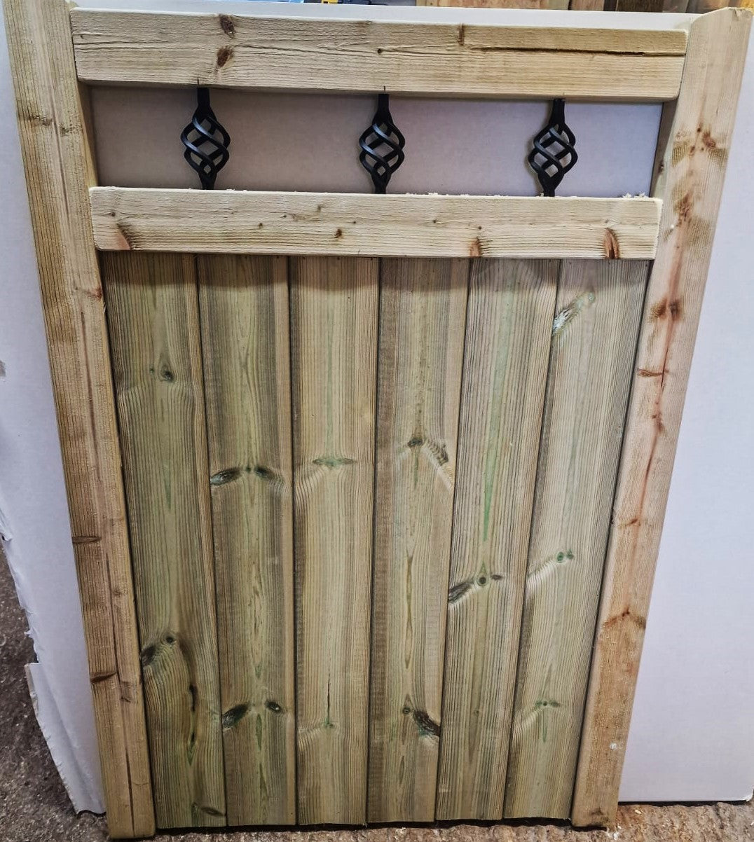 Wooden Garden Gate Pedestrian Gate Wooden Pressure Treated 3ft 90cm