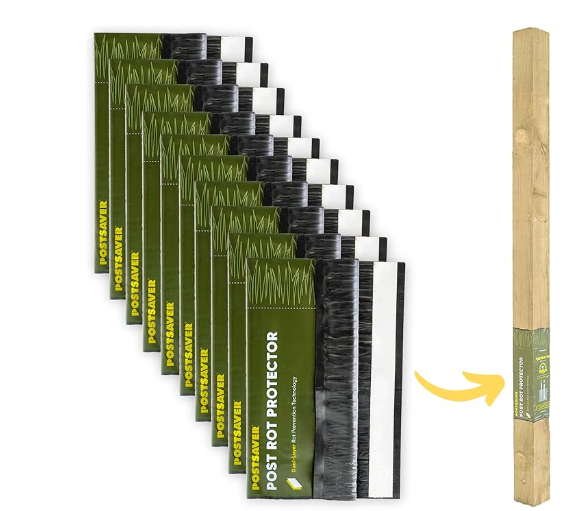 Postsaver Pro-Wrap Large | Fence Protector | 20-Year Guarantee | Fits 5x5” to 6x6" Square and 6” to 7" Round Posts