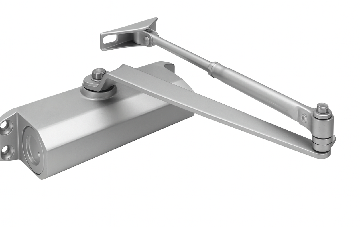Fixed Size 3 Rack & Pinion Door Closer Silver Size 3