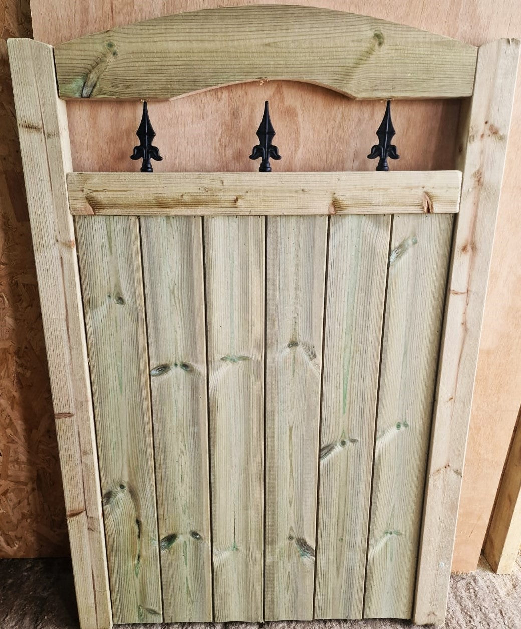 Wooden Garden Dome Gate Pedestrian Gate Wooden Pressure Treated 4ft 120cm