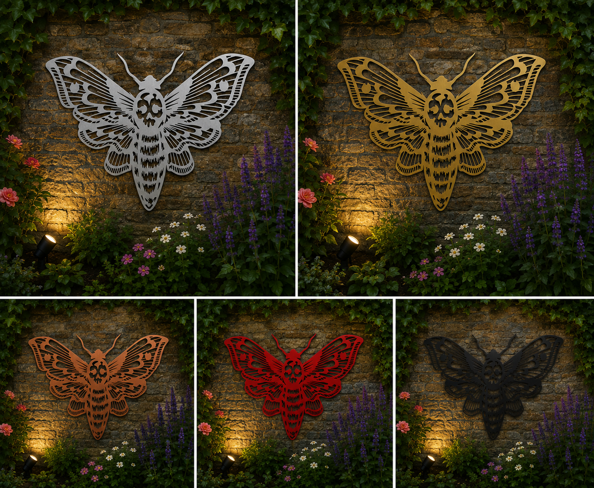 Death’s-Head Moth Metal Wall Art