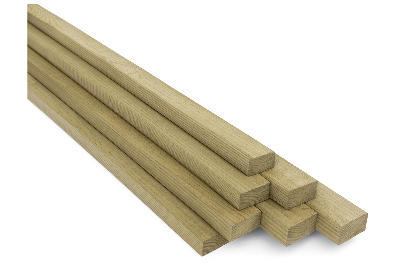 Treated Timber Battens 25mm x 50mm (2x1 inch) 2.4 Metre ,Green - Rough Sawn Treated Timber