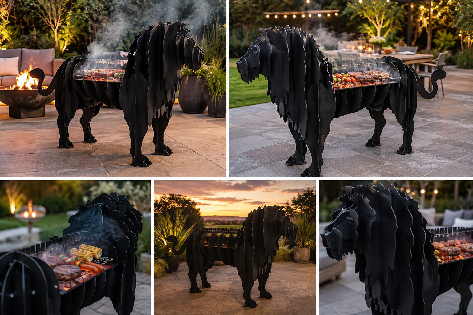 Lion Shaped BBQ Grill – Statement Outdoor Charcoal Barbecue