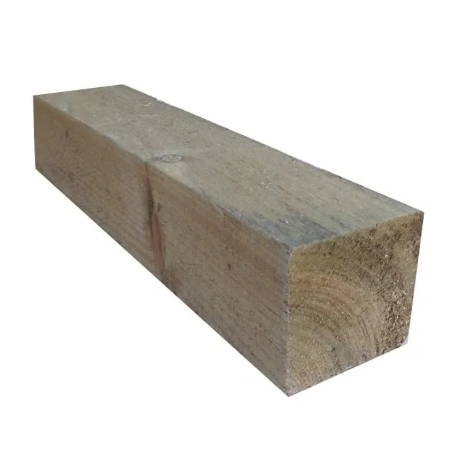 Square wooden post 3ft X 3" fence posts stained treated garden timber wood 90cmX 75mm, Timber Fencing Post Fence - 3 x 3 fence posts