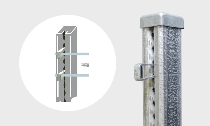 Galvanized Steel Staple Lock Fence Post – Heavy-Duty Metal Post with Secure Locking Mechanism