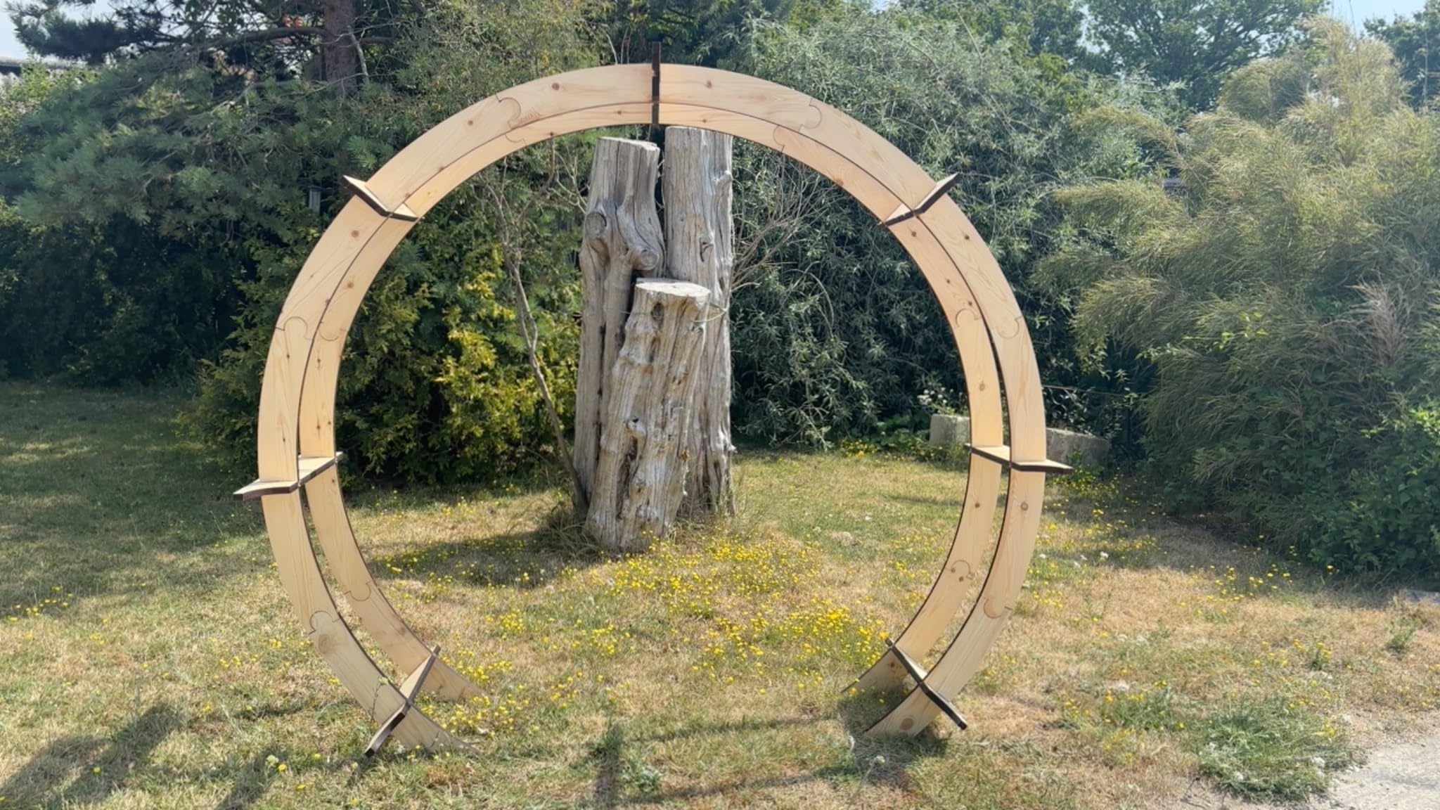 Heavy Duty Wooden Moon Arch | Outdoor Arch | Garden Arch | 200 CM High X 200 CM Wide x 60 CM Deep
