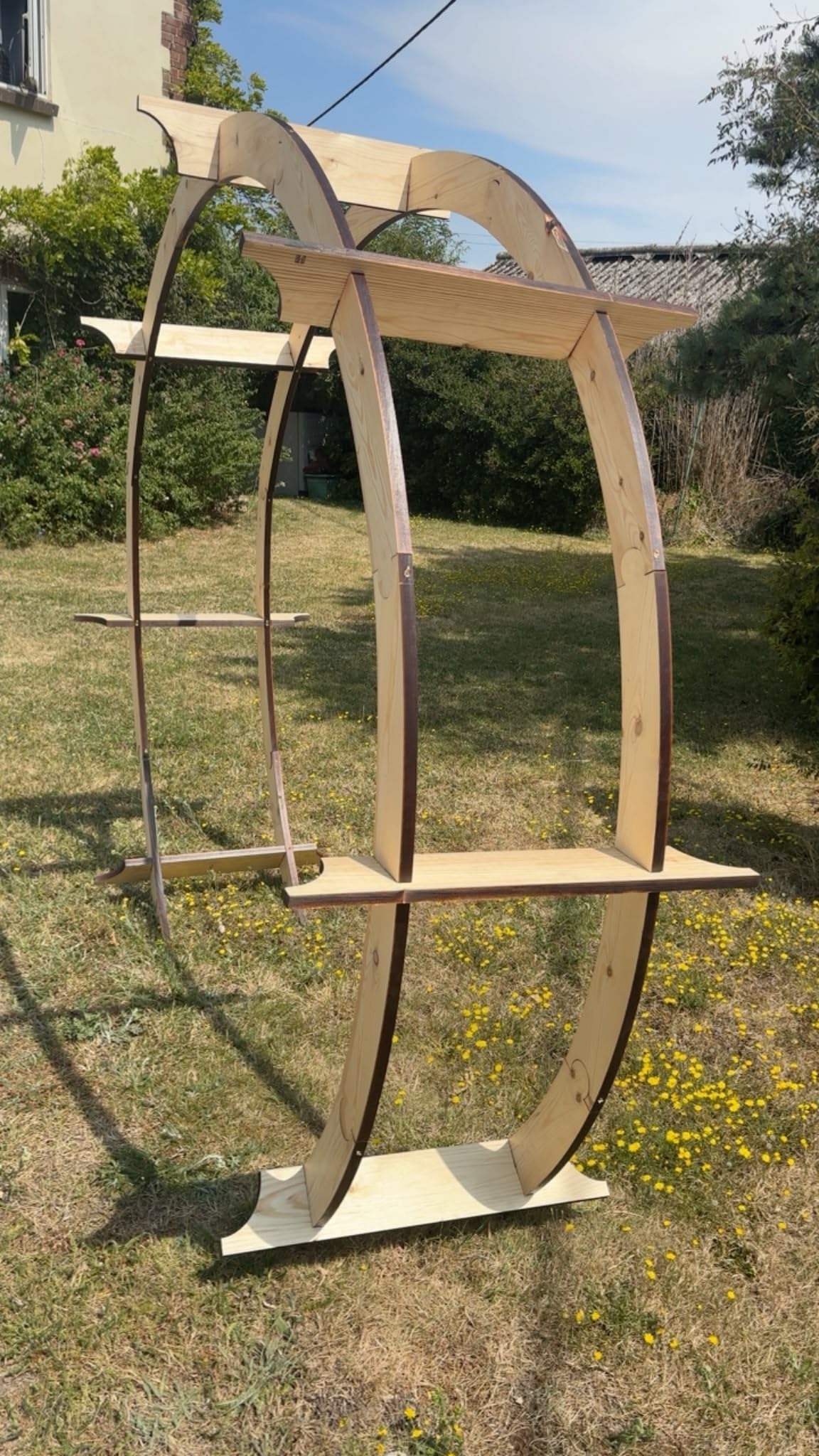 Heavy Duty Wooden Moon Arch | Outdoor Arch | Garden Arch | 200 CM High X 200 CM Wide x 60 CM Deep