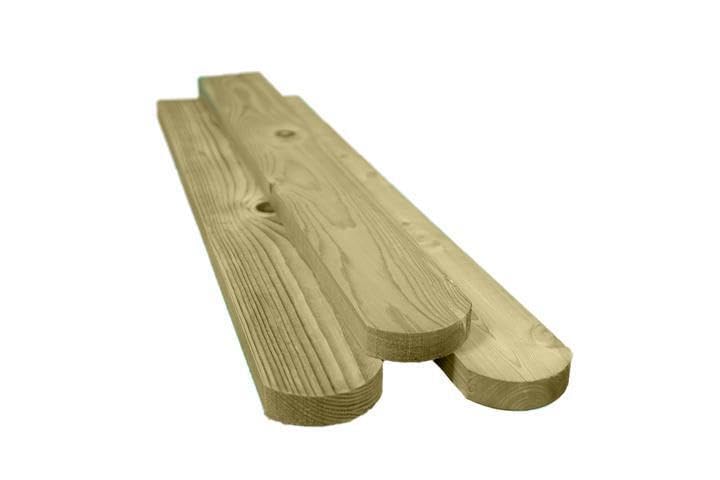 Premium Picket Garden Fencing Pales Timber Treated Wood Fencing Boards (3'' x 4ft) Rounded Top