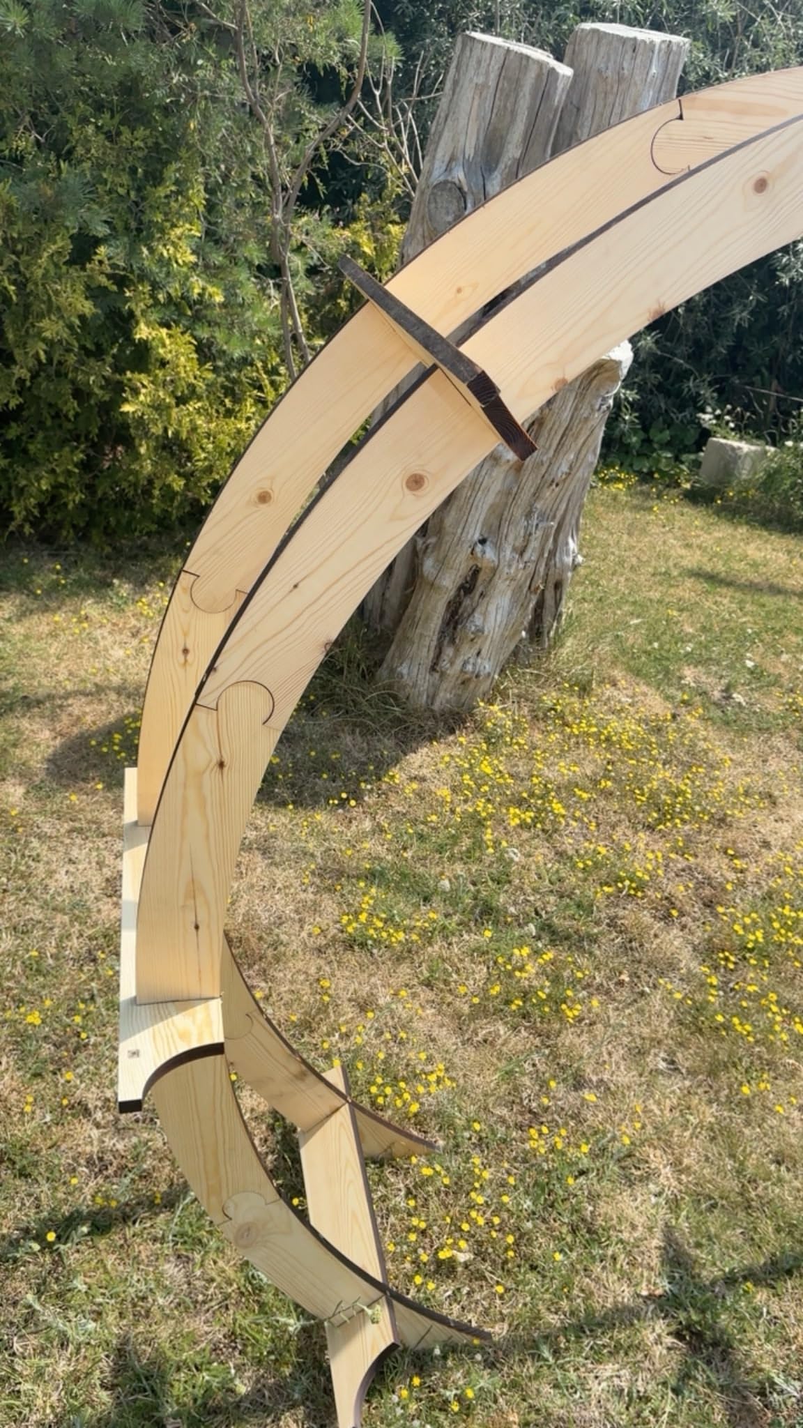 Heavy Duty Wooden Moon Arch | Outdoor Arch | Garden Arch | 200 CM High X 200 CM Wide x 60 CM Deep