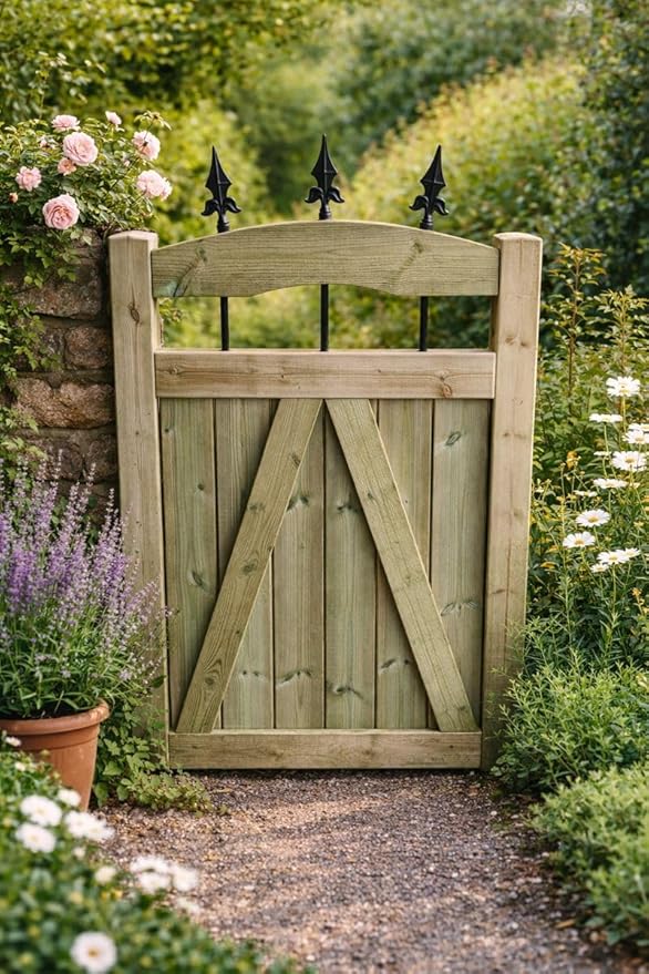 Wooden Garden Dome Gate Pedestrian  3 foot high