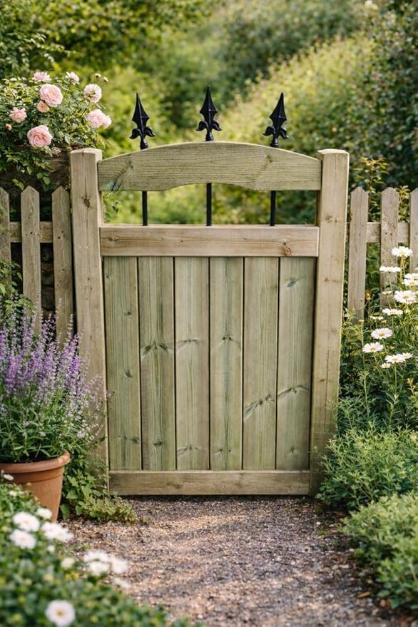 Wooden Garden Dome Gate Pedestrian  3 foot high
