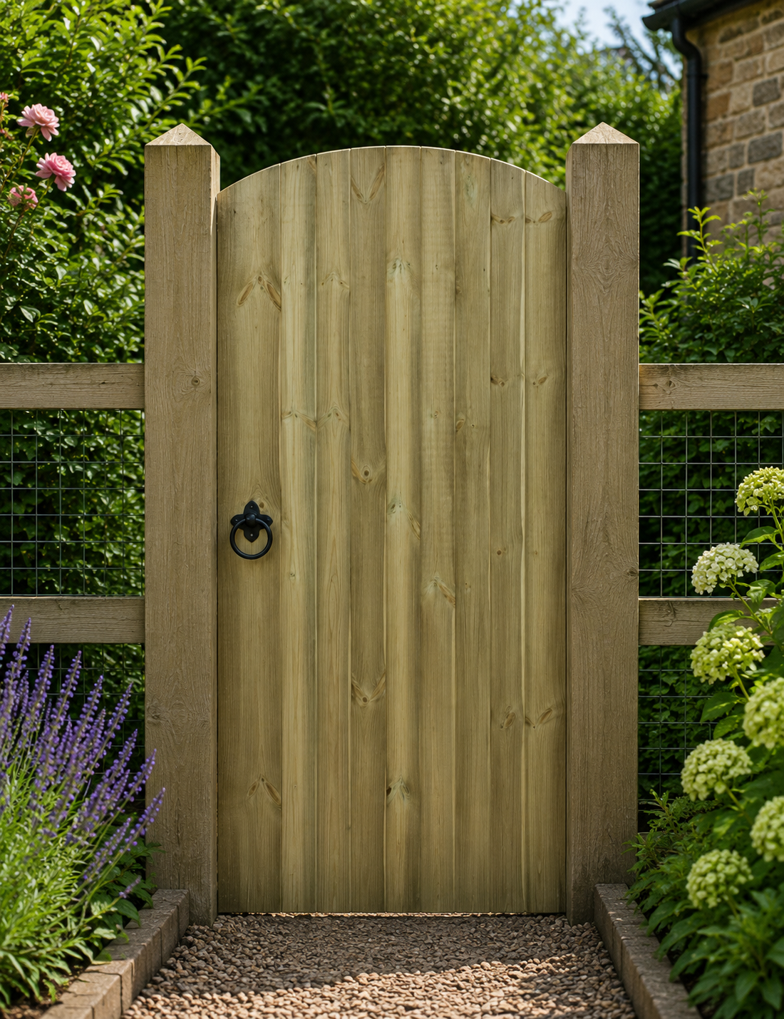 5ft Dome Top Featheredge Wooden Garden Gate