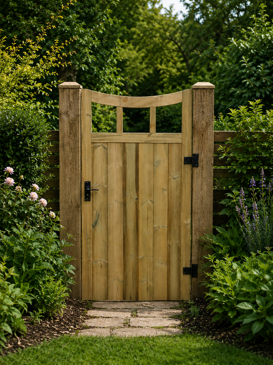 Under Dome Wooden Garden Gate – view 2