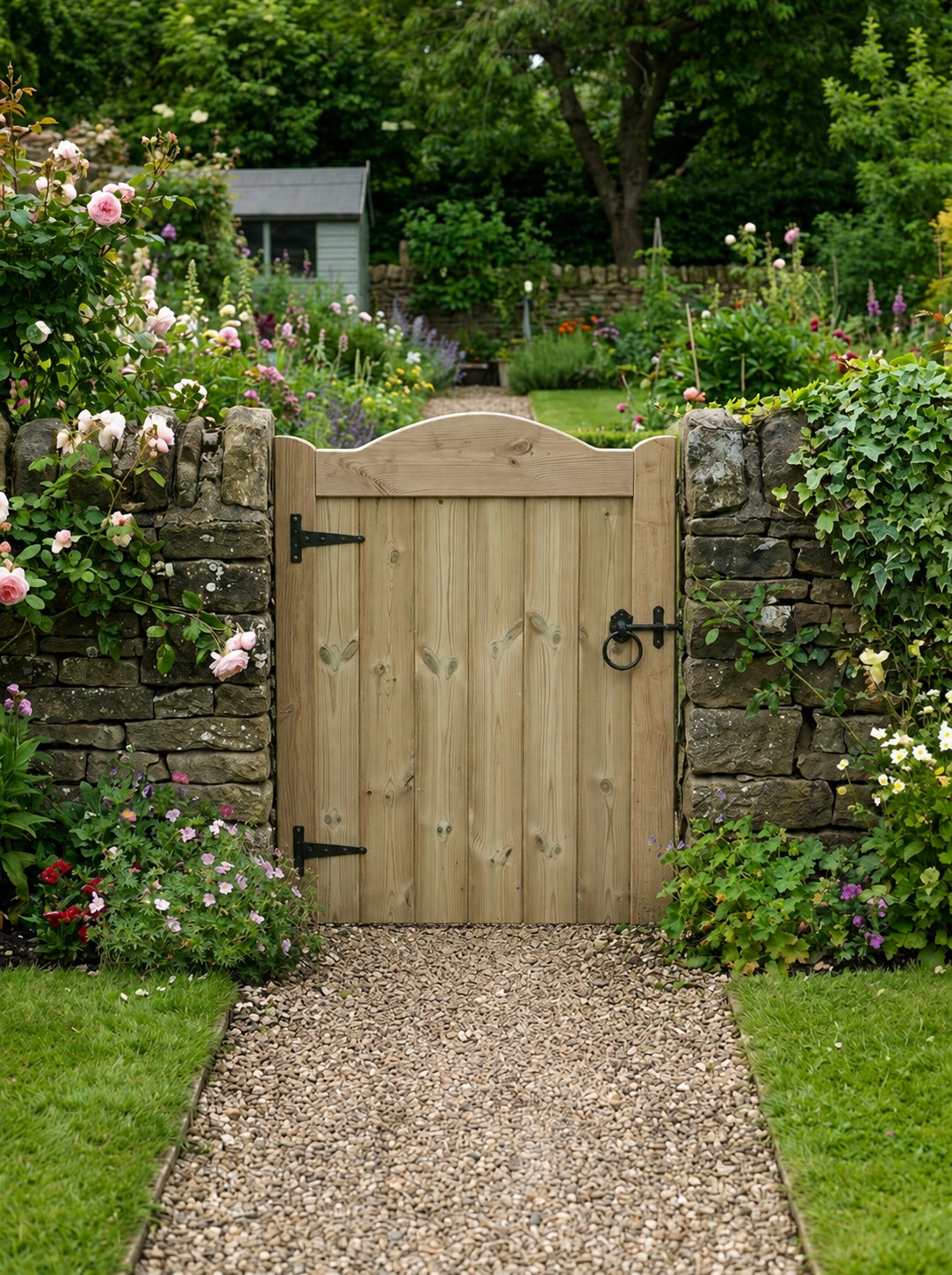 3ft Full Shoulder Dome TVG Wooden Garden Gate