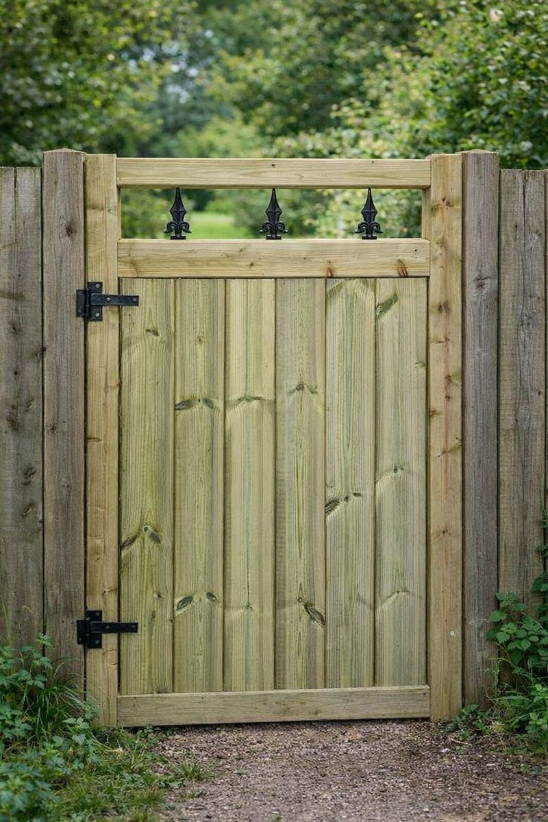 Wooden Garden Gate Pedestrian Gate Wooden Pressure Treated 6ft 180cm