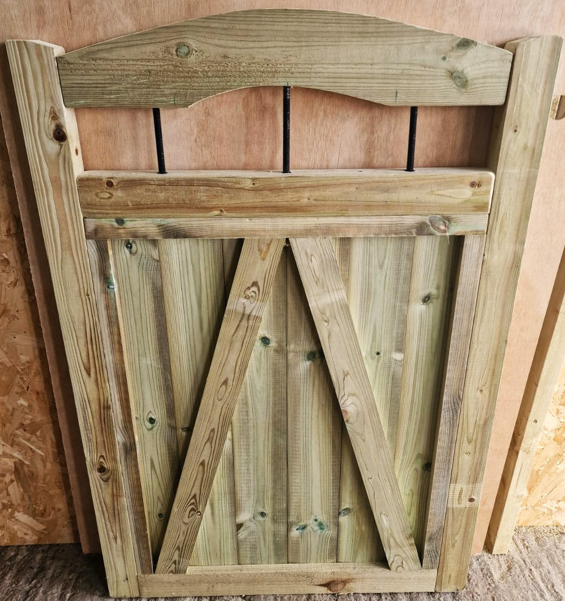 Wooden Garden Doom Gate Pedestrian Gate Wooden Pressure Treated 4ft 120cm