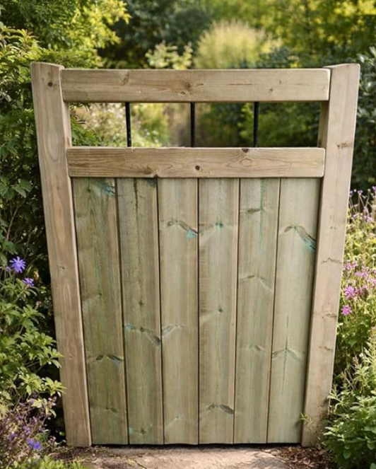 Wooden TVG Garden Gate Pedestrian Gate Wooden Pressure Treated 5ft 150cm