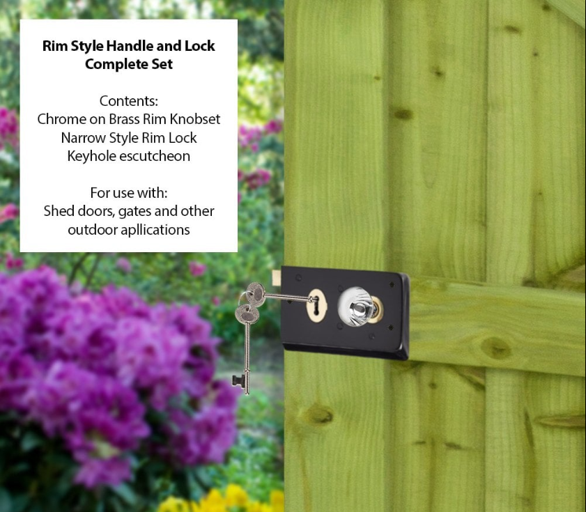 Handle & Lock Complete Set - For Sheds, Doors & Gates