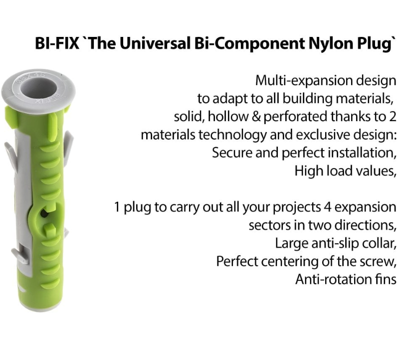 BI-FIX `The Universal Bi-Component Nylon Plug`