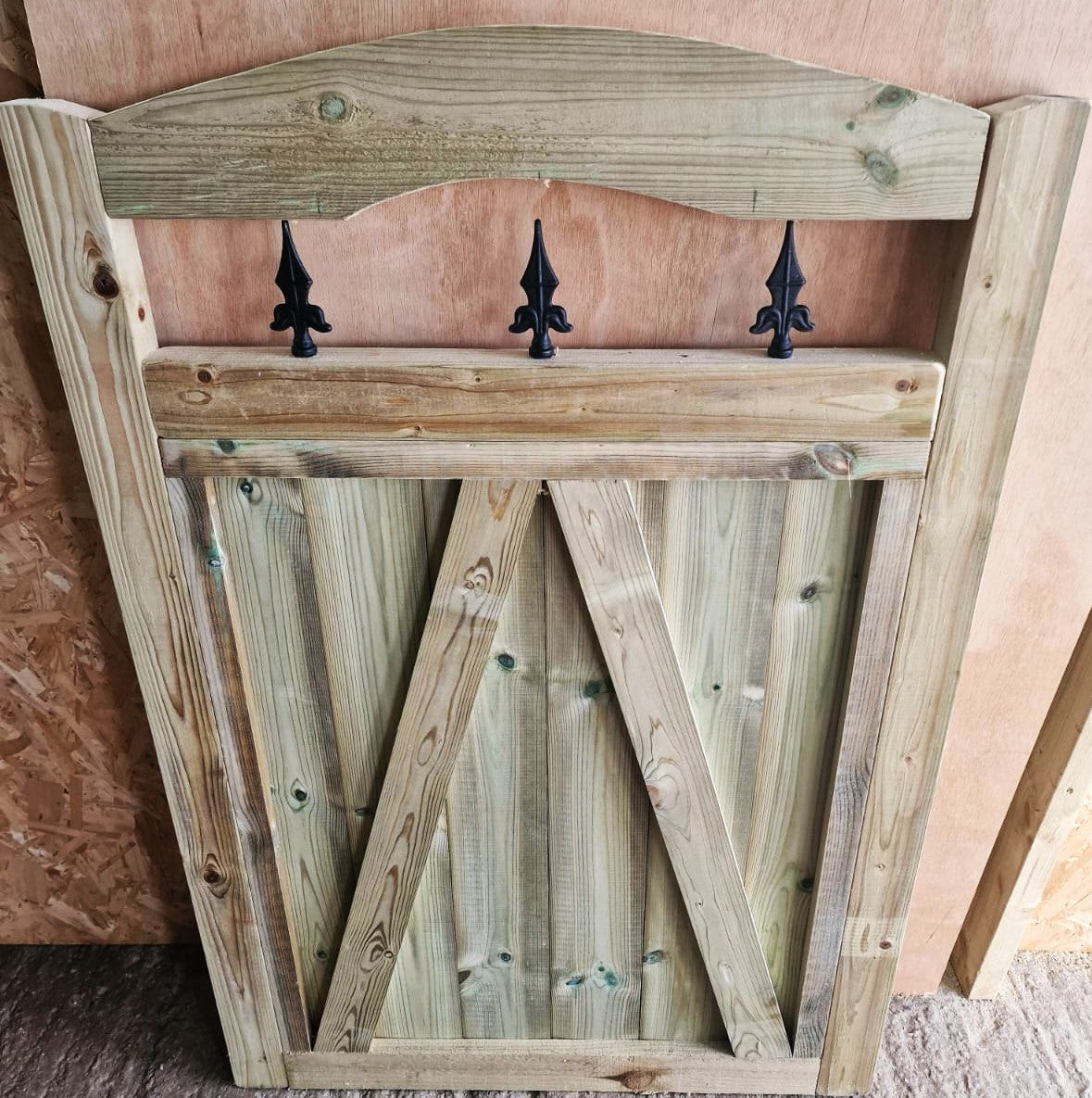 Wooden Garden Dome Gate Pedestrian Gate Wooden Pressure Treated 3ft 90cm