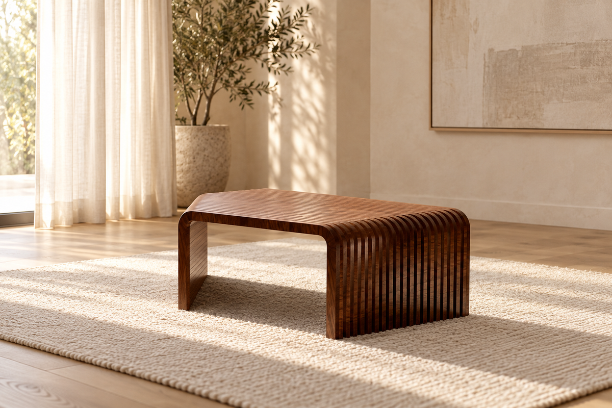 The Linea Ribbed Coffee Table
