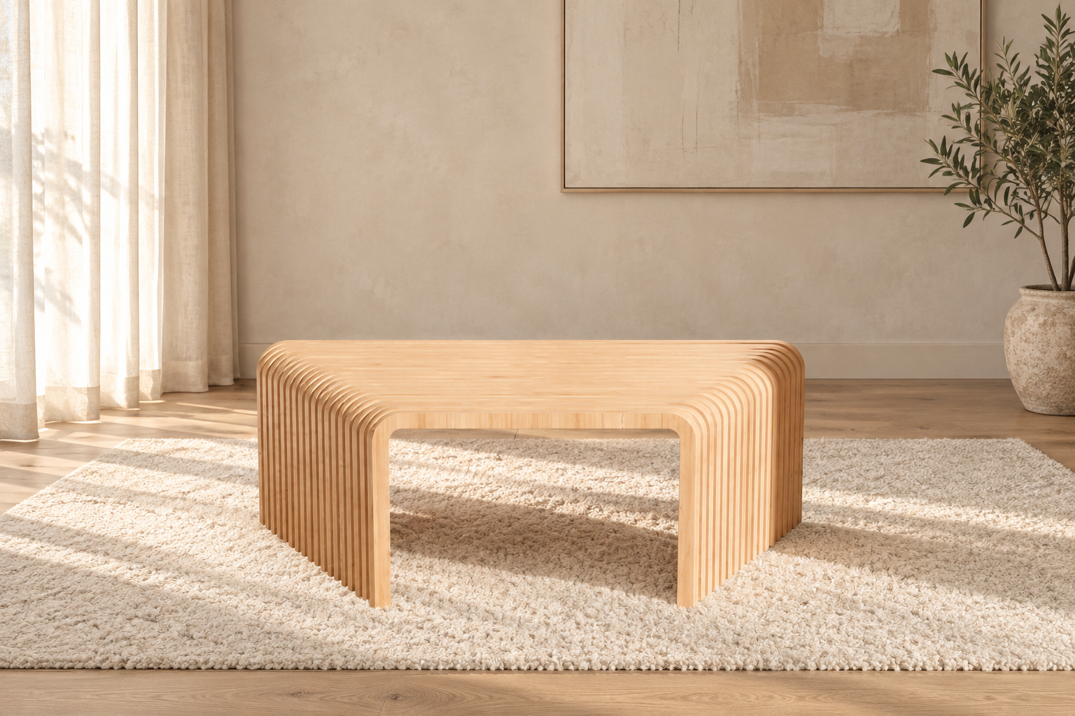 The Linea Ribbed Coffee Table