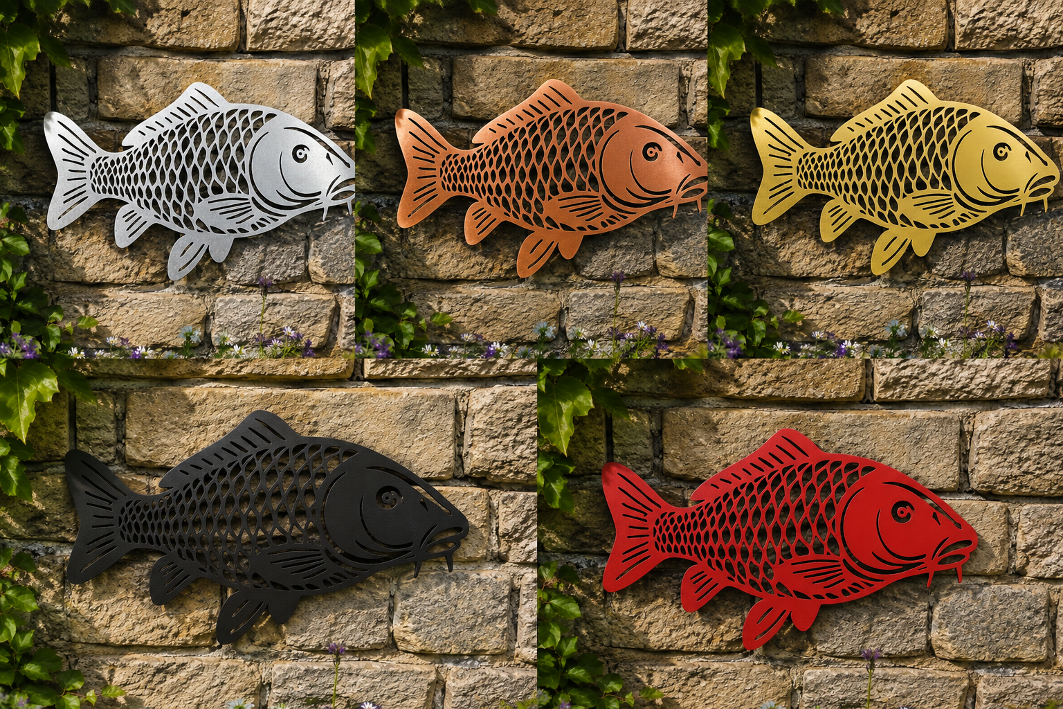 Carp Fish Metal Wall Art