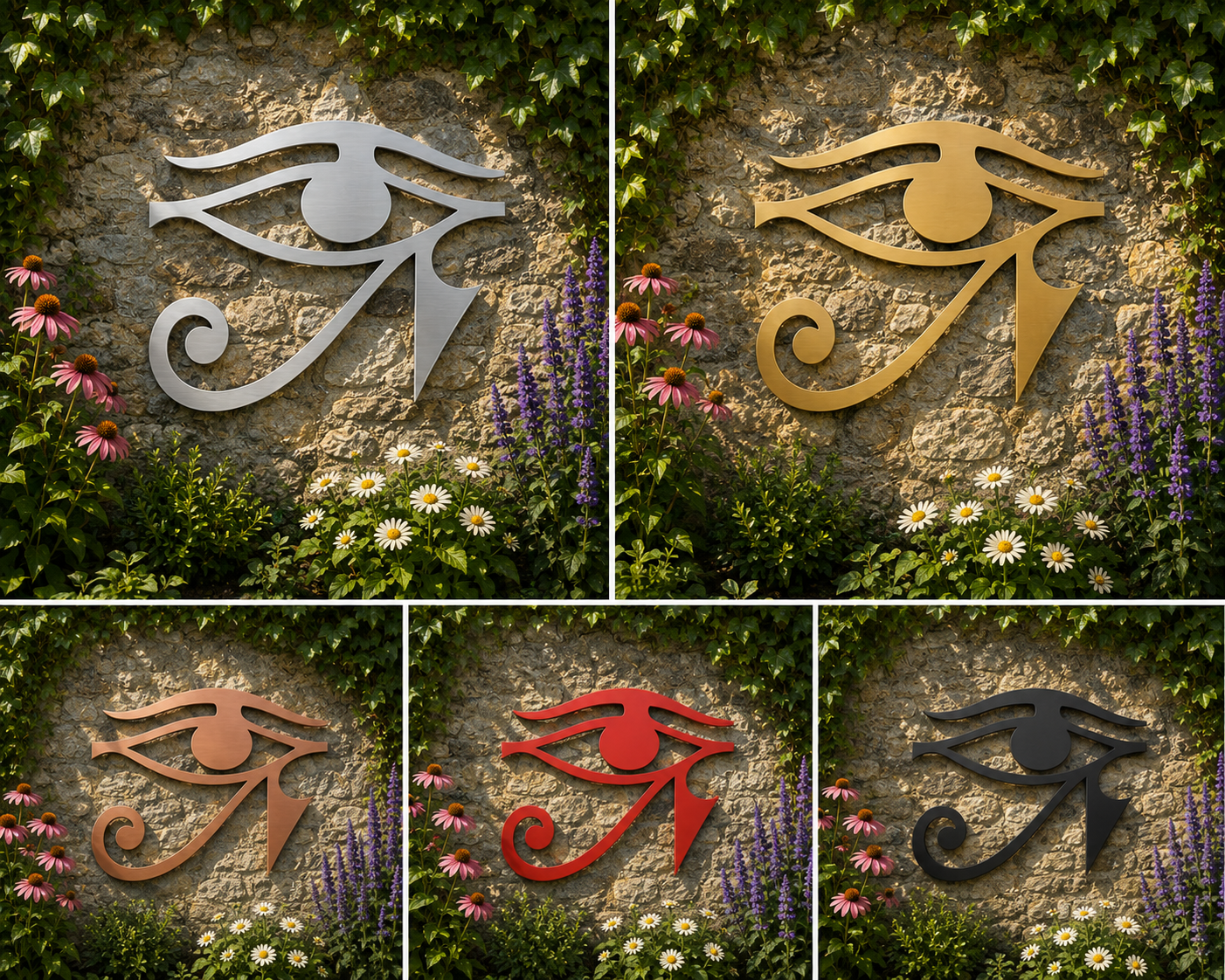 Eye of Horus Metal Wall Art – Egyptian Garden & Home Décor