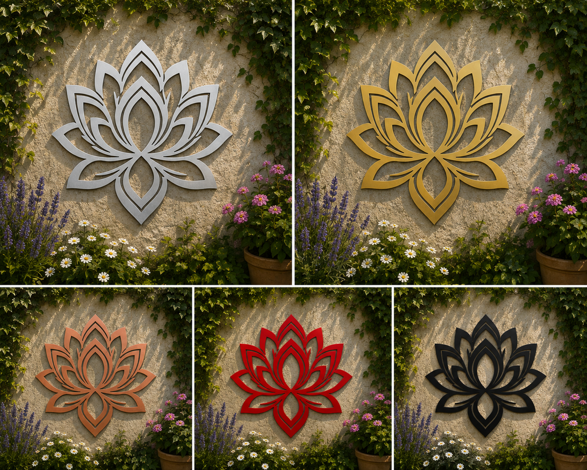 Lotus Flower Metal Wall Art