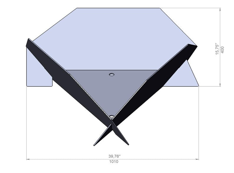 Modern V-Shaped Steel Fire Pit – Outdoor Wood Burning Garden Fire Bowl