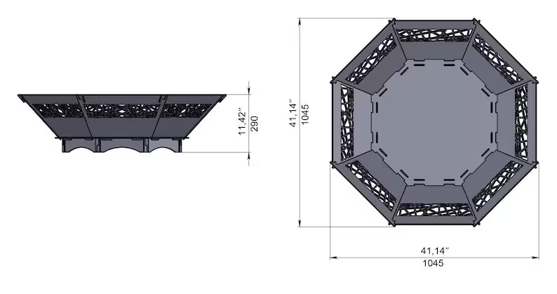 Modern Geometric Steel Fire Pit – Outdoor Metal Fire Bowl for Patio & Garden