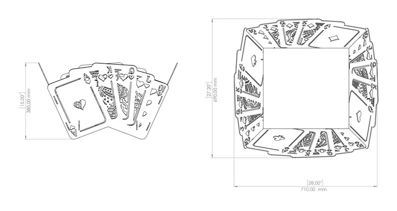 Playing Card Fire Pit – Handmade Steel Poker & Casino Garden Fire Pit