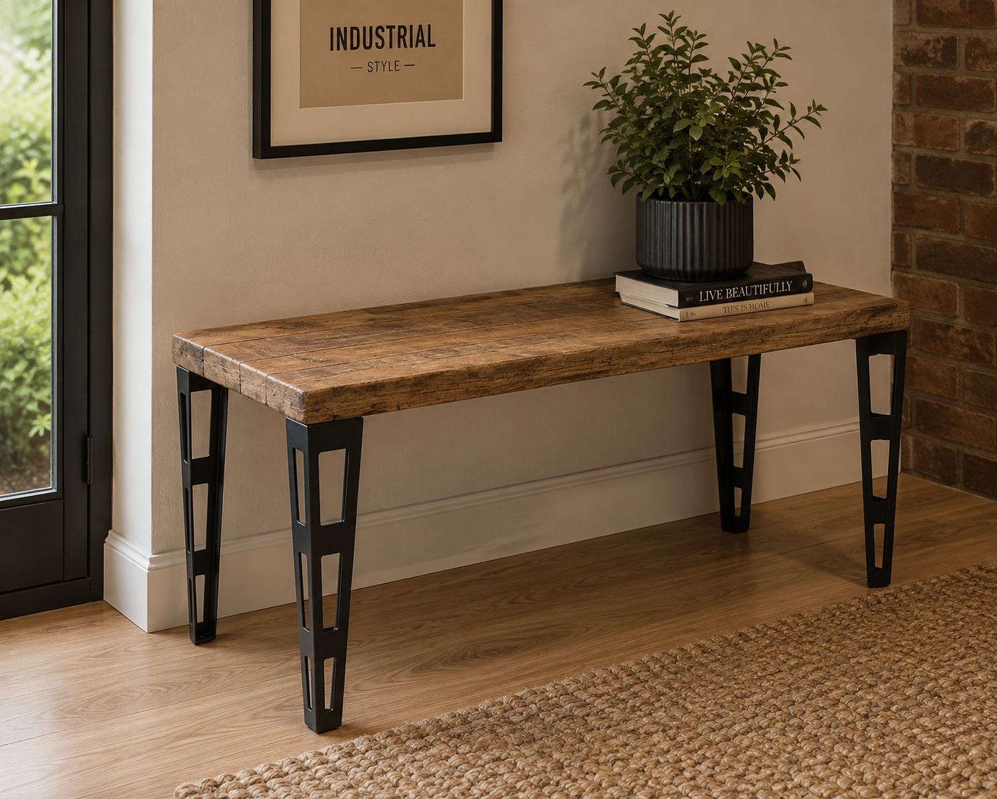 Set of 4 Handmade Steel Table Legs – Modern Industrial Metal Dining Table Legs