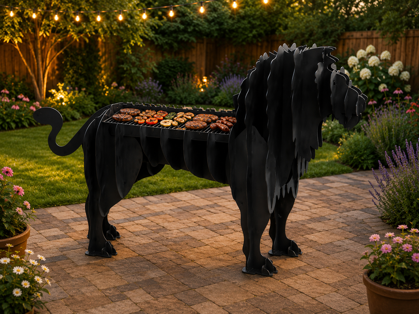 Lion Shaped BBQ Grill – Statement Outdoor Charcoal Barbecue