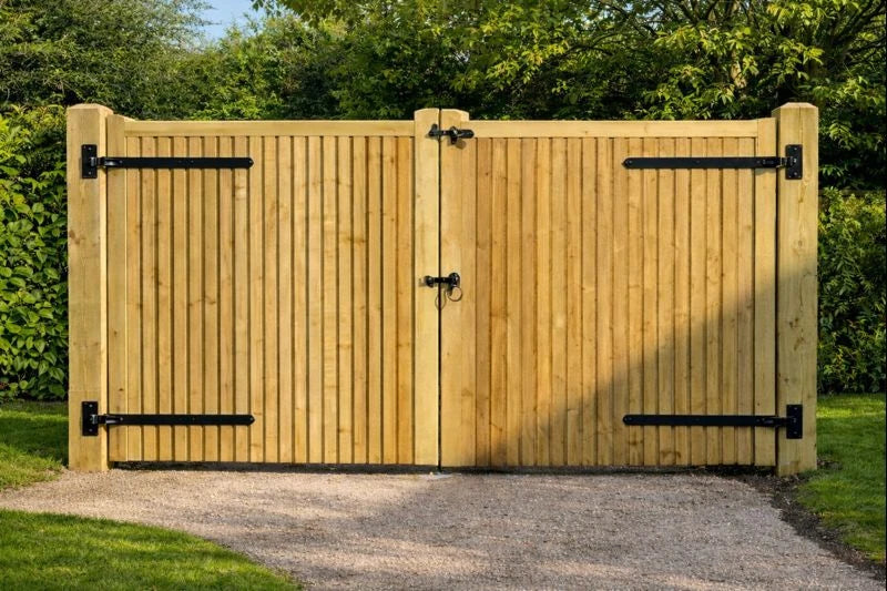 Wooden Close Board garden driveway gates, garden gates wooden 6ft 180cm High, Double Driveway Wooden Garden Gates, Wooden Cottage Driveway Gate (Copy)