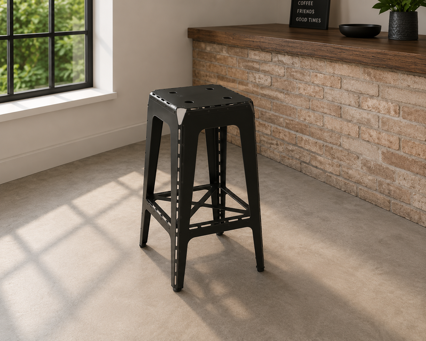 Industrial Metal Bar Stool – Handmade Steel Stool