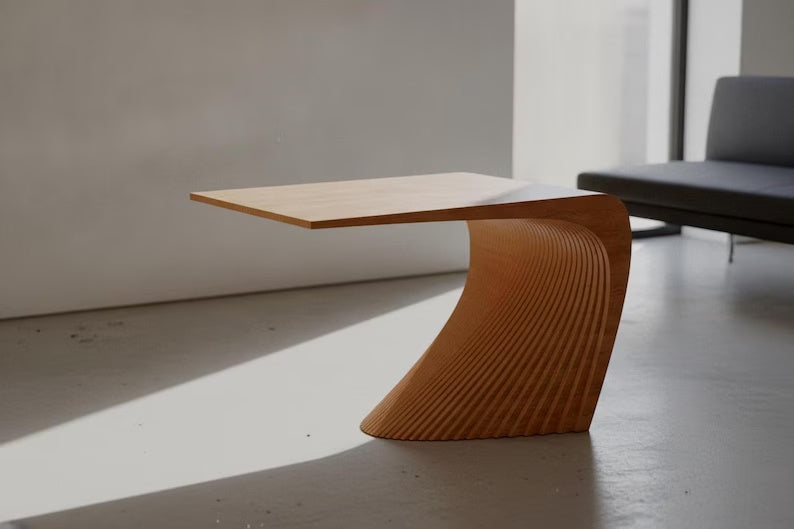 Aurelia Sculptural Curved Wood Dining Table