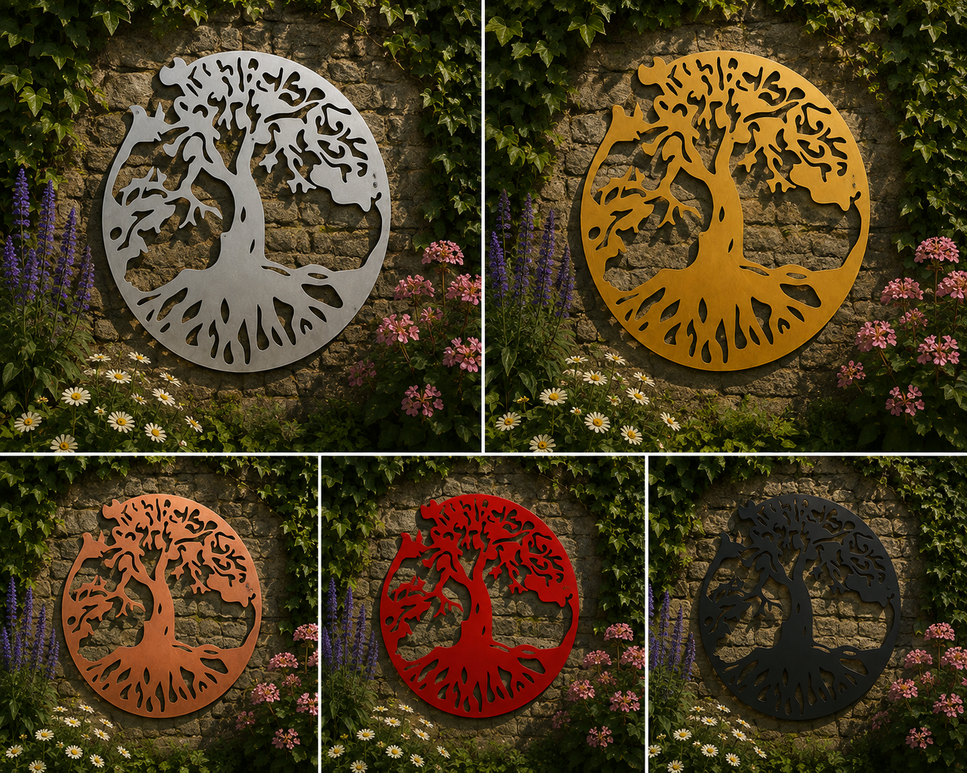 Tree of Life Metal Wall Art – Nature Garden Décor